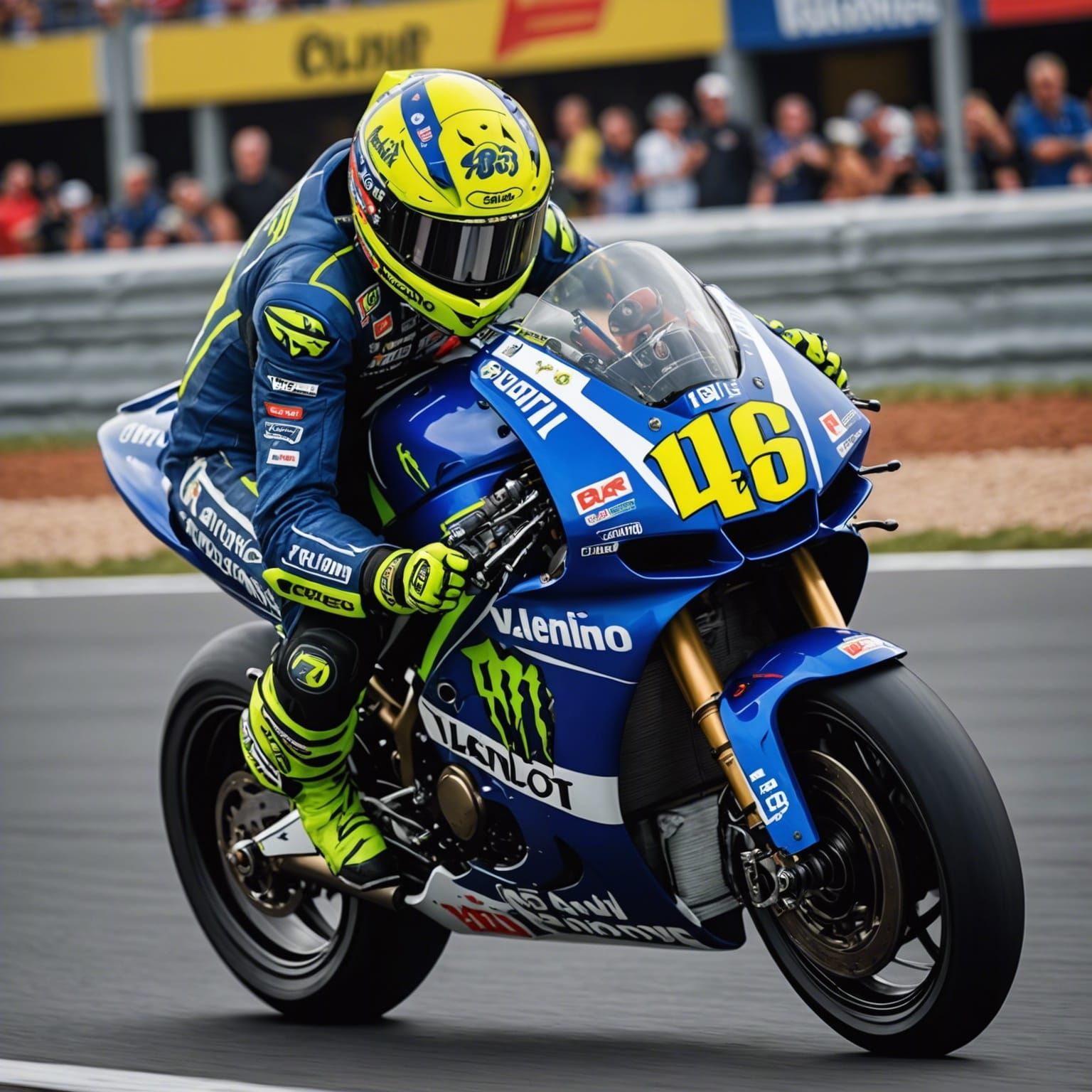 Hyperrealistic Motorcycle Racing Scene