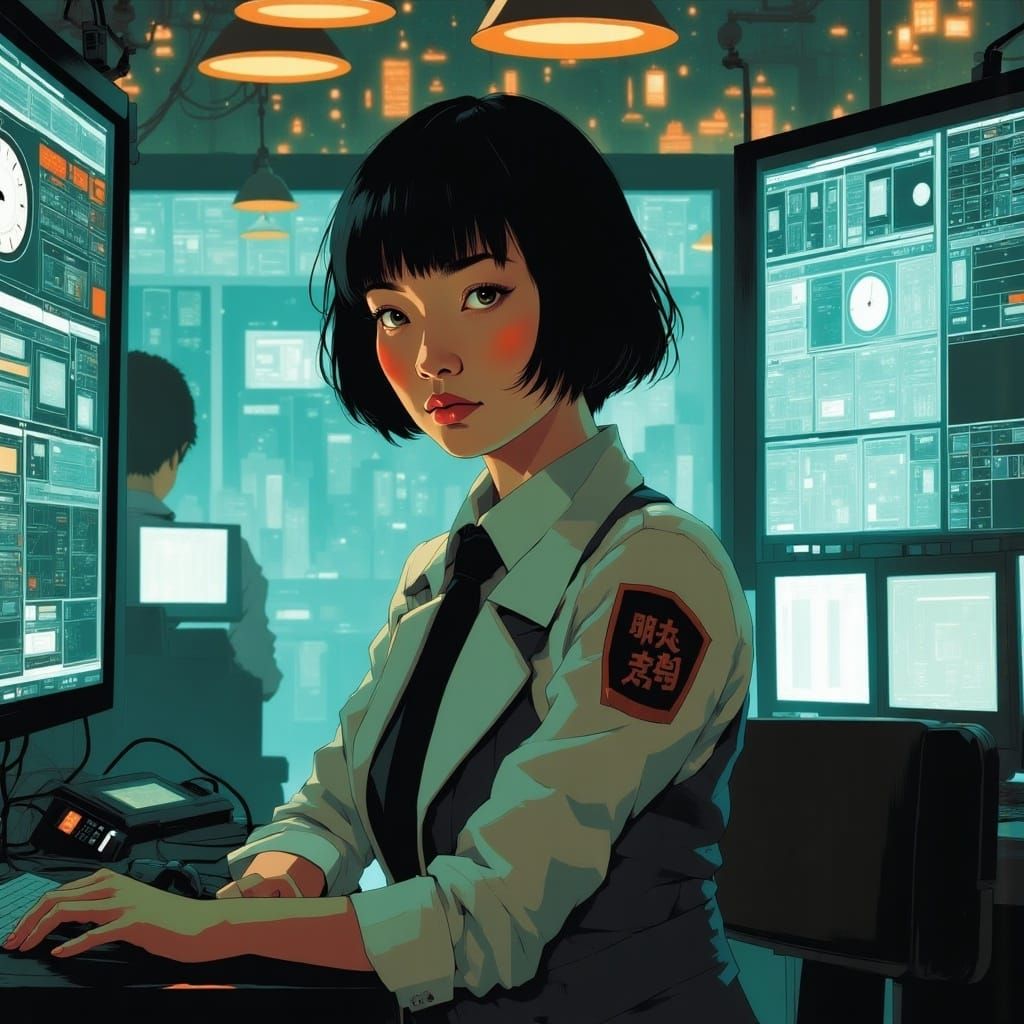 Japanese-American Spy in High-Tech War Room