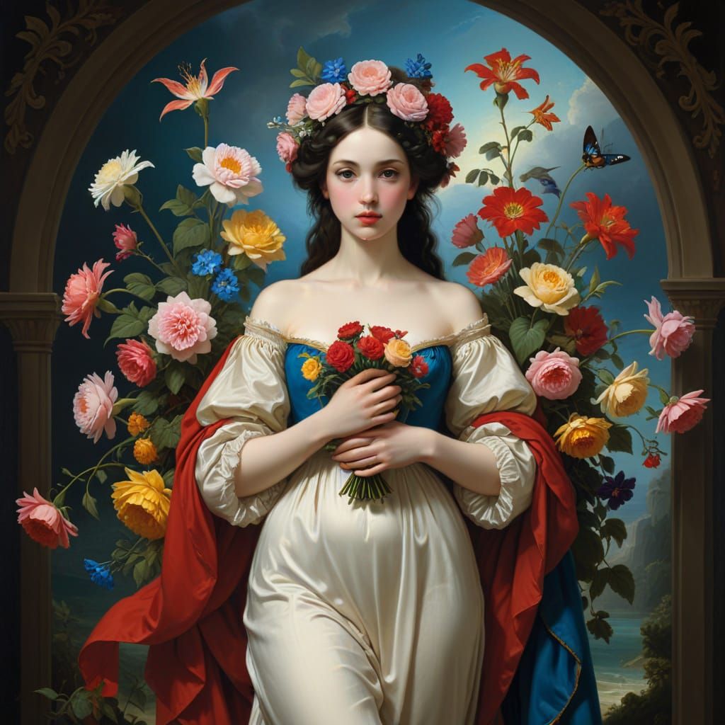 Surreal Portrait in Mixed Artistic Styles