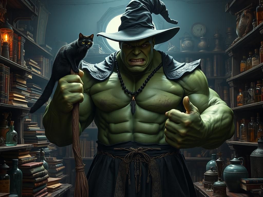 The Incredible Hulk as a Witch