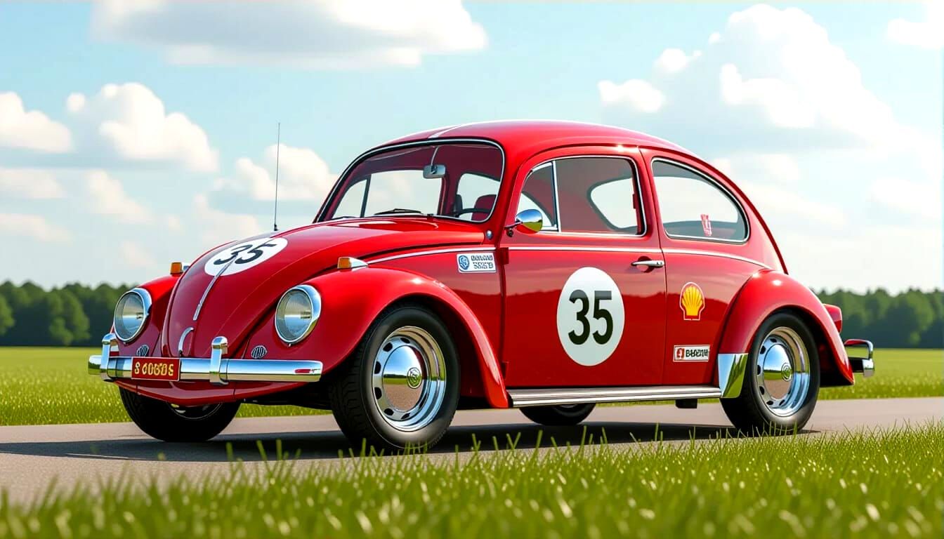 1971 VW Beetle Rally Car with Sponsor Graphics