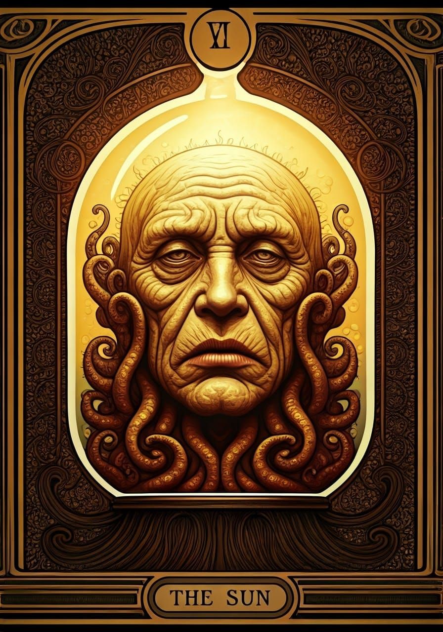 The Sun: Elegant Mystical Tarot Card Reading in Fantasy Art...