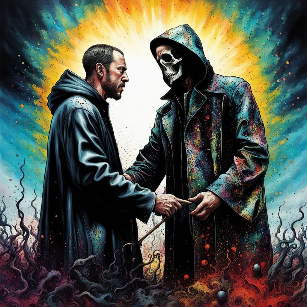 Macabre Saint Sharing Coat, a Psychedelic 3D Render