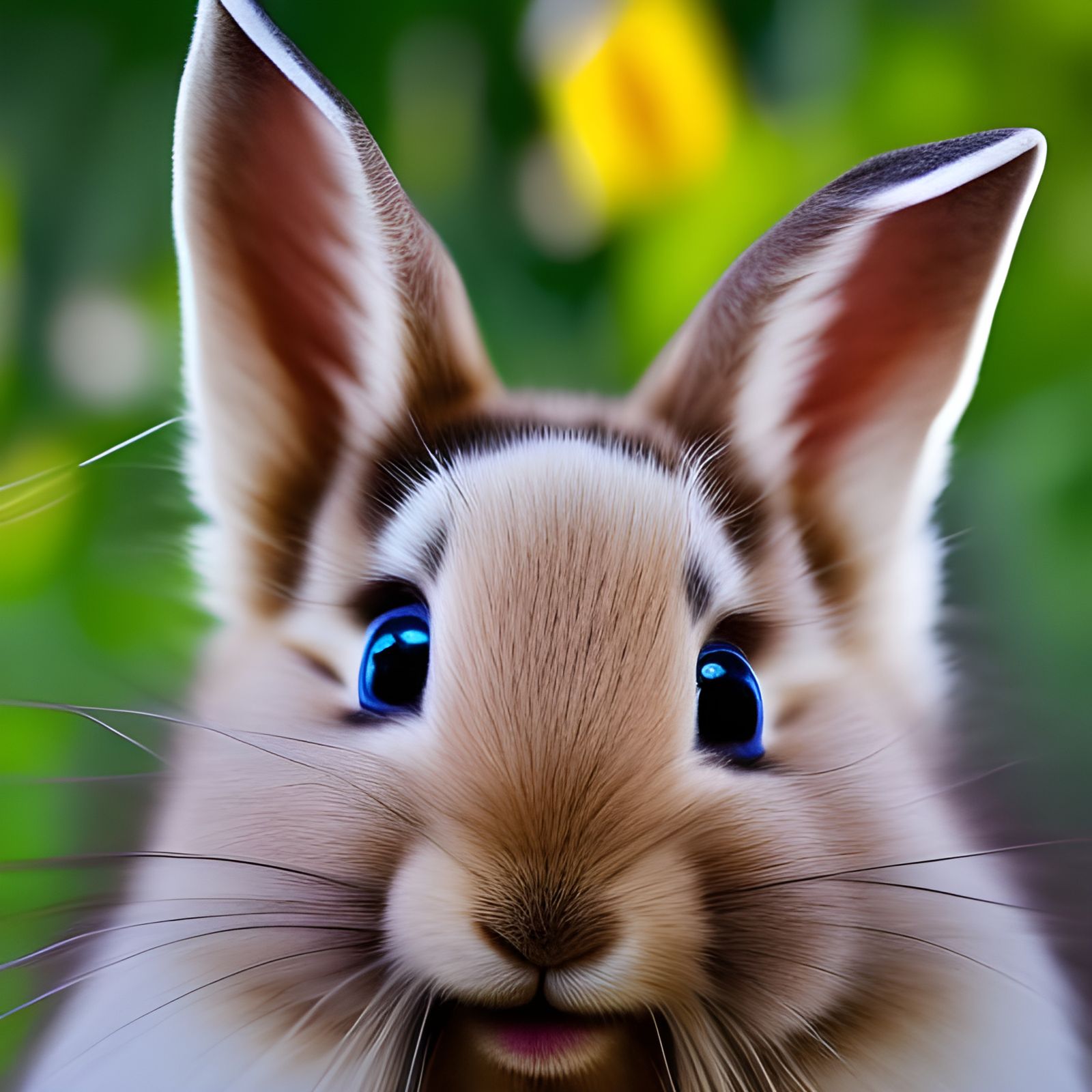 Cartoon Easter Bunny with Colorful Eggs, Professional Photog...