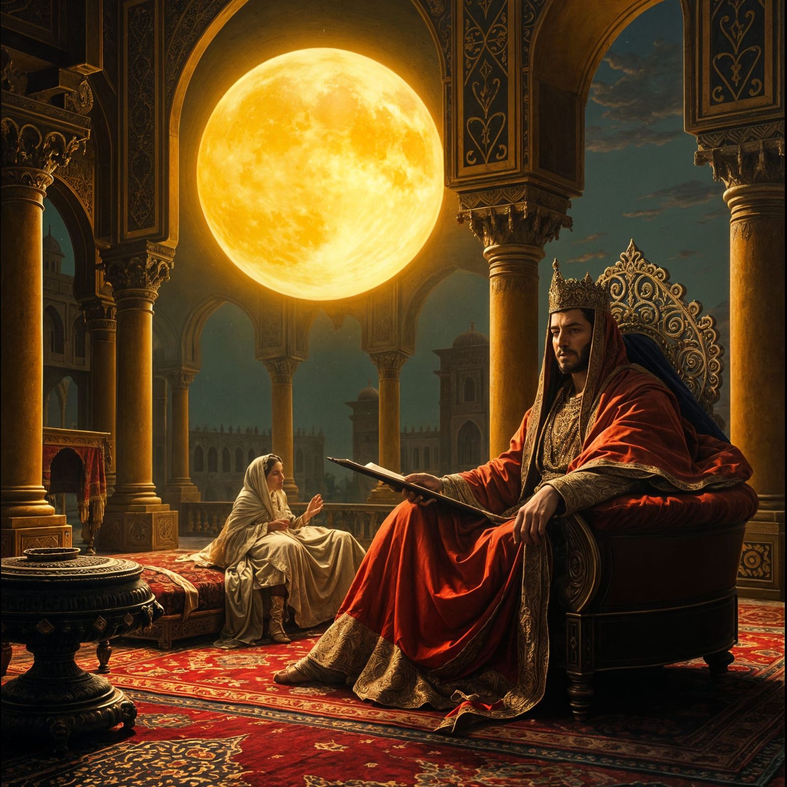 Ethereal Scheherazade Illuminates Arabian Night