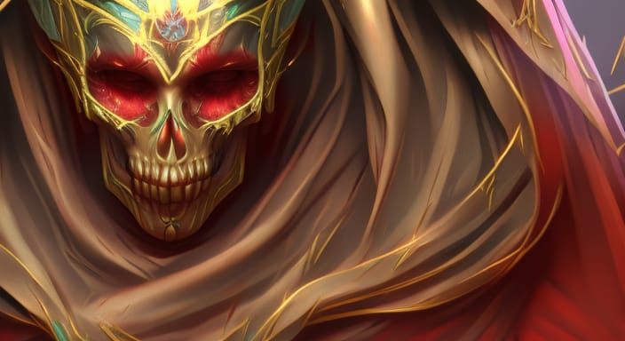 Santa Muerte Portrait in Hyperdetailed Style