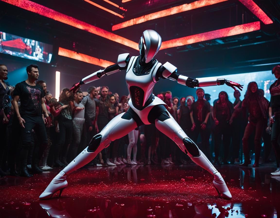 Cyberpunk Ballerina Robot of Horror
