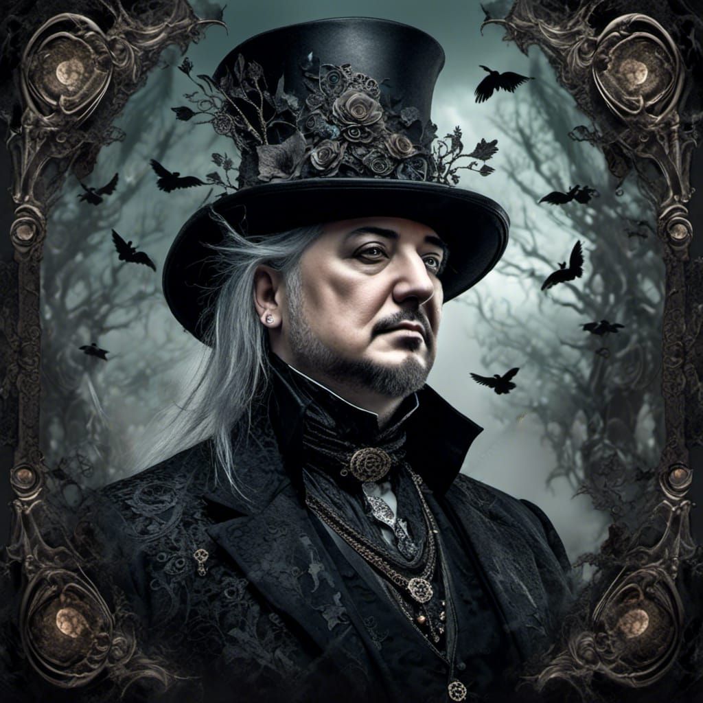 Gothic Fantasy Portrait of Man with Tattoos