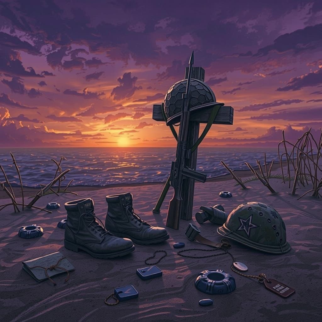 Battlefield Memorial at Twilight