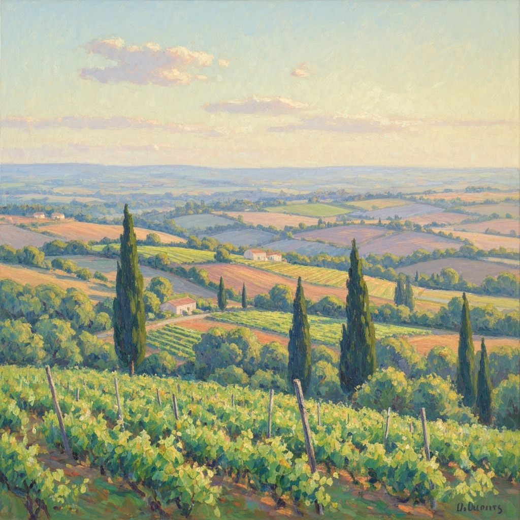 Impressionist French Countryside Landscape Painting