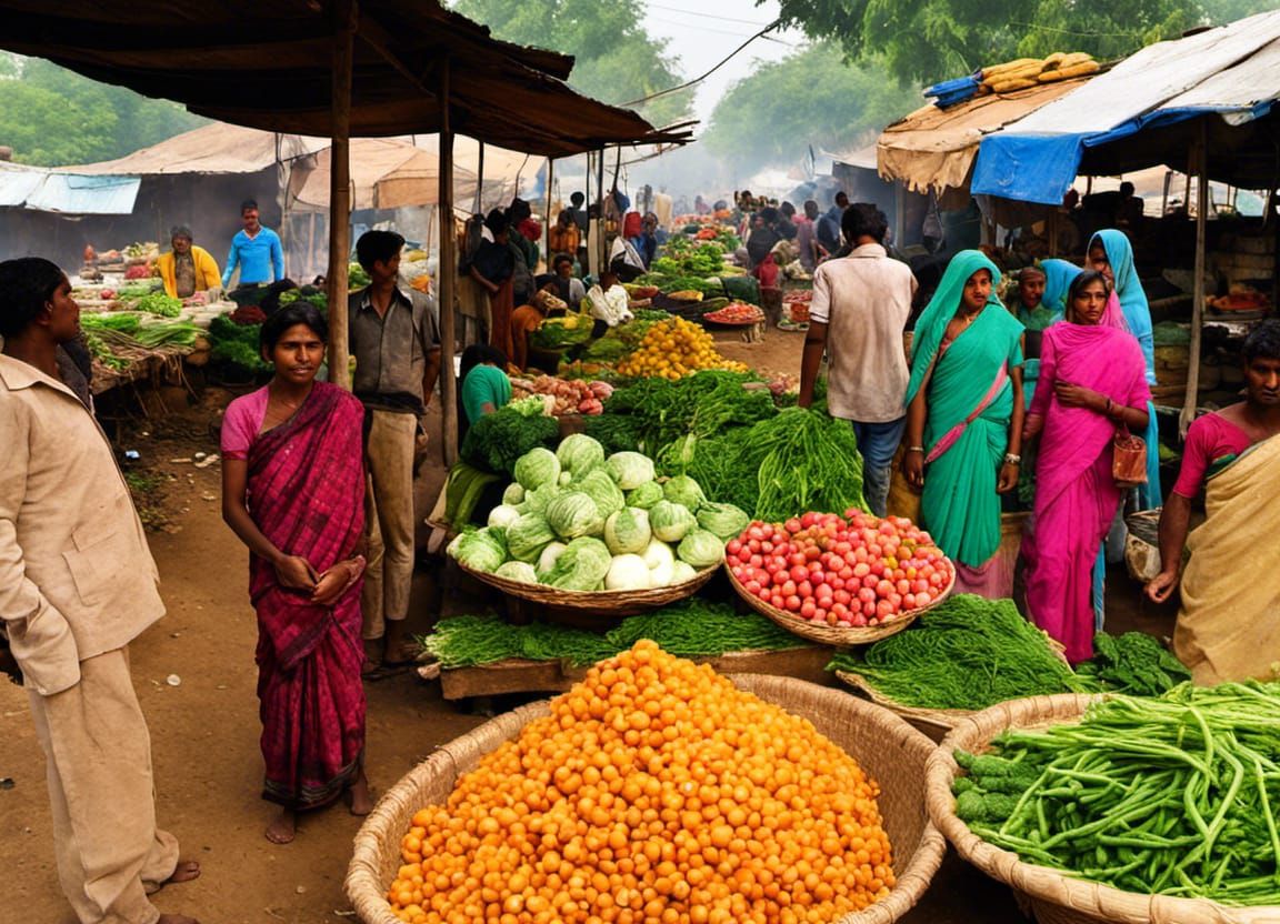 Farmers Market in Rural India: A Vibrant Scene