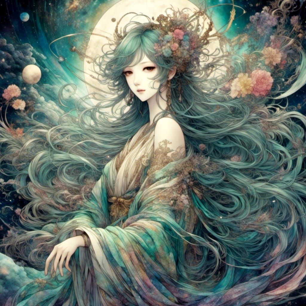 Personification of Beauty in a Whimsical Dream