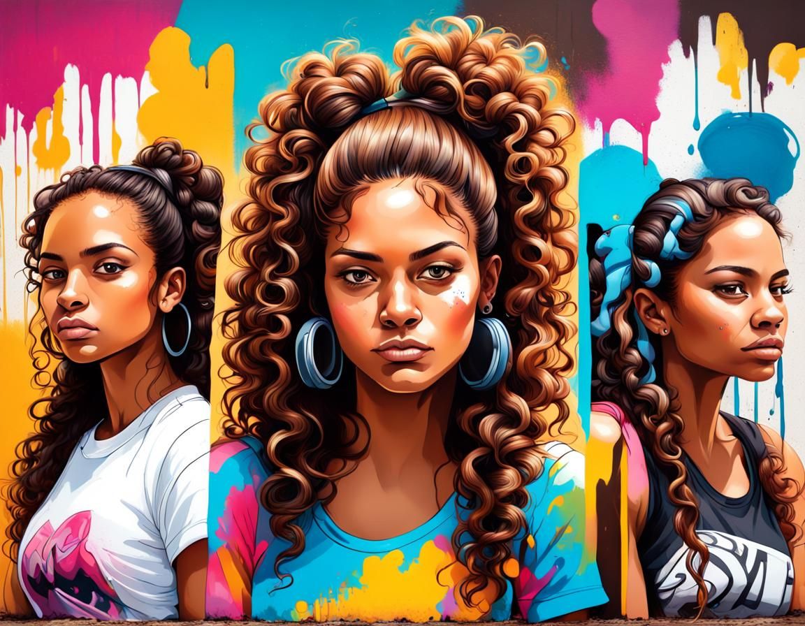 Empowered Latin Women: A Graffiti Art Portrait