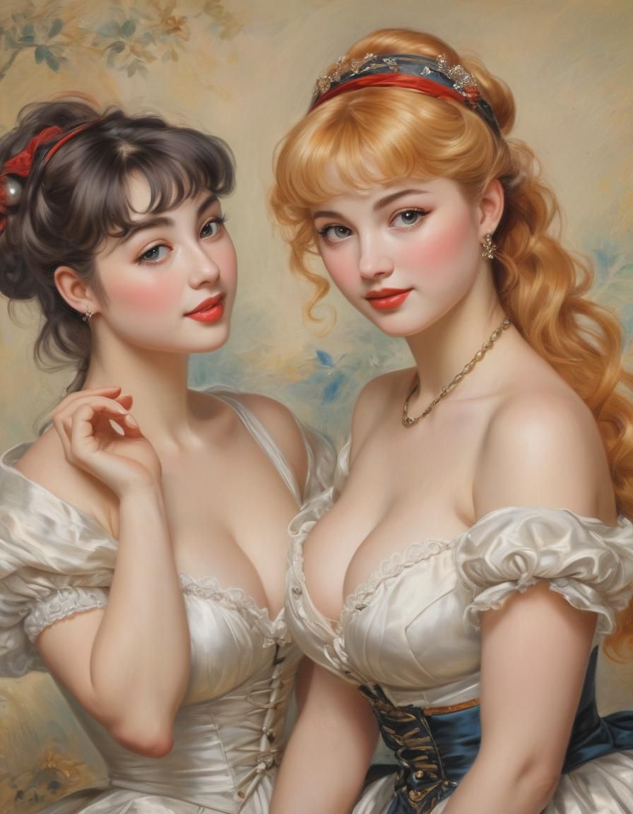 Romantic Pinup Women in Soft Focus