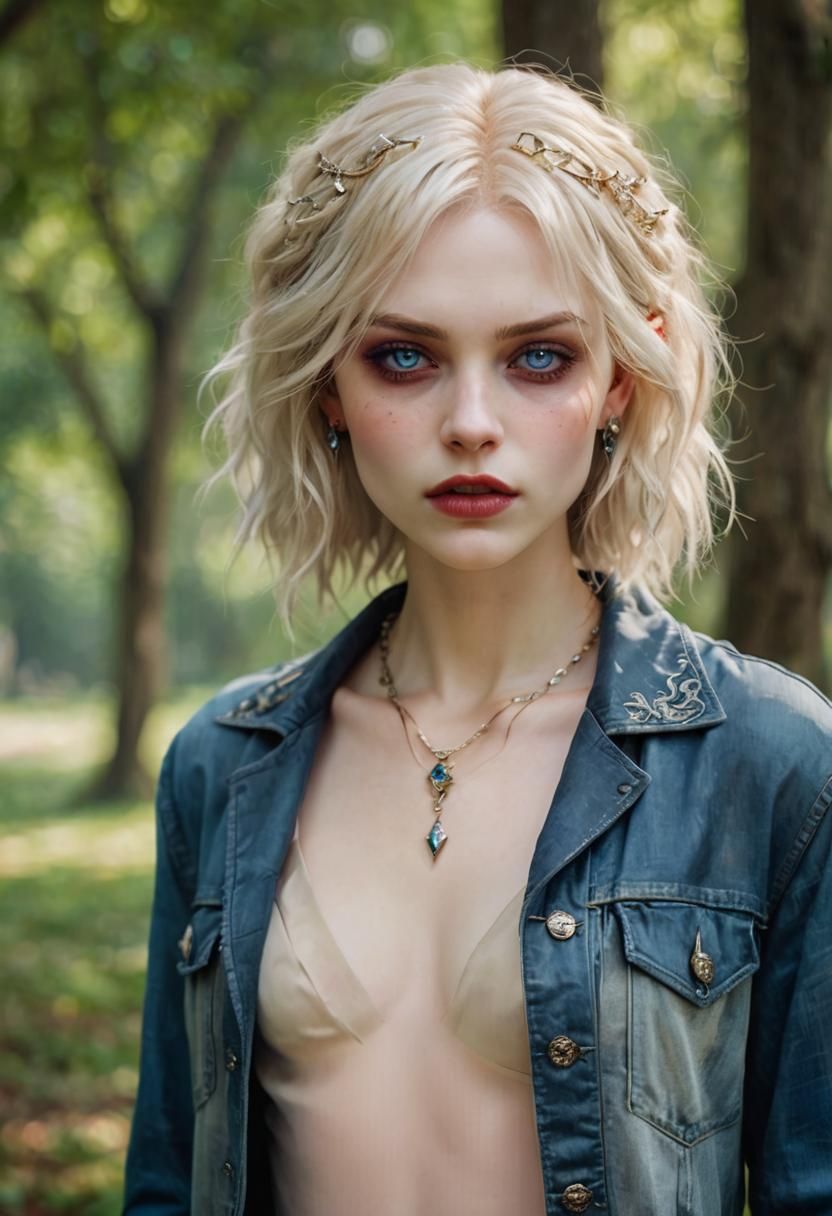 Enchanting Vampire Portrait in Gothic Concept Art Style