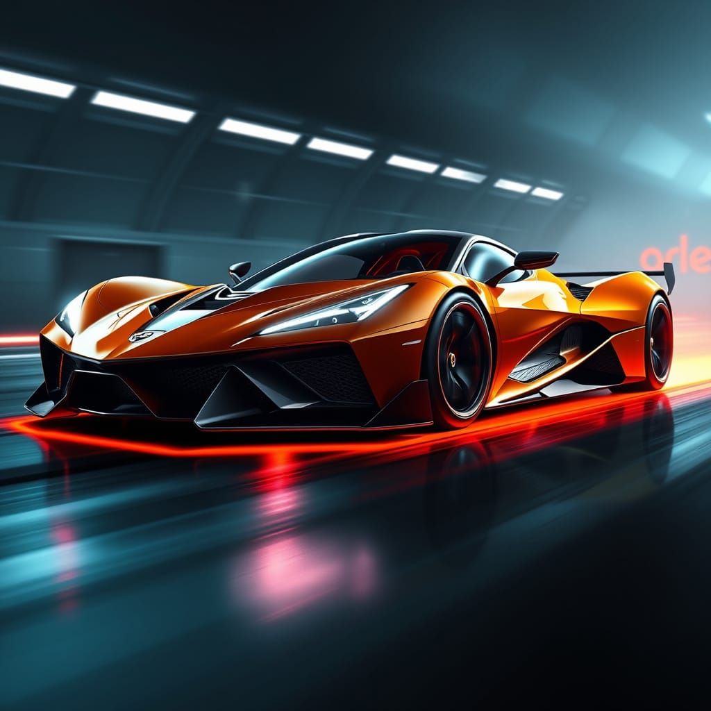 Futuristic Supercar Fusion of C8 Corvette and Ferrari Laferr...