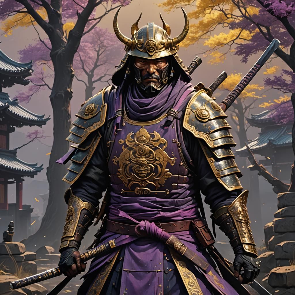 Hyperdetailed Ronin in Dark Fantasy Style