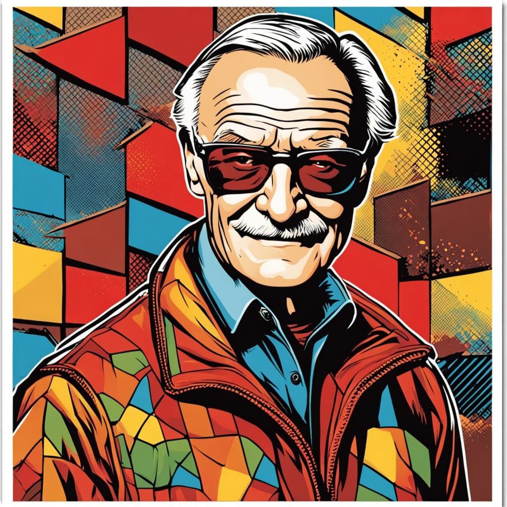 a picture in pop art and comic book style