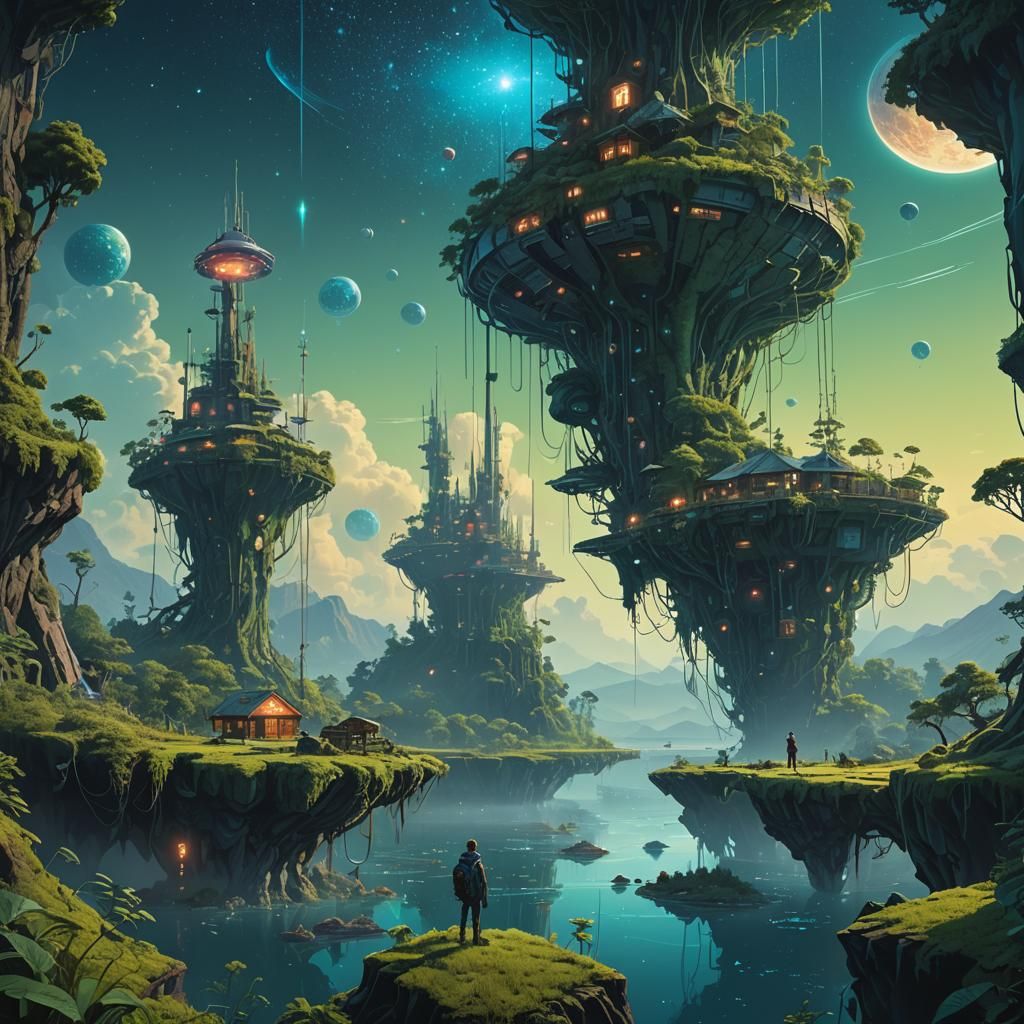 Ethereal Inhabitants of Crystal Islands in Deep Space