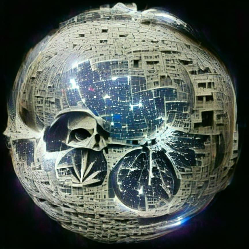Menacing Death Star Illustration