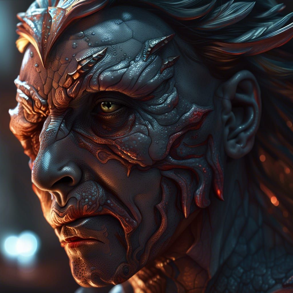 Angel Slaying Demon in Hyperrealistic Concept Art