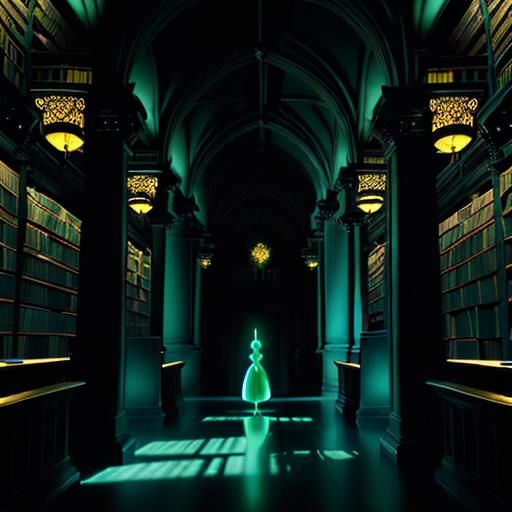 Play with light and shadow: Let the bioluminescent flowers cast an otherworldly glow, contrasting with the dark shadows ...