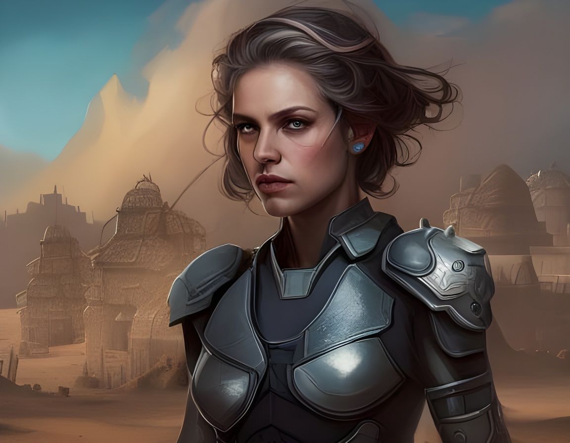 Harsh Desert Village in Detailed Matte Painting