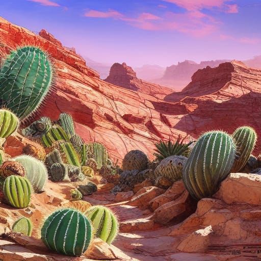 Breathtaking Desert Landscape Art in Maximalist Style