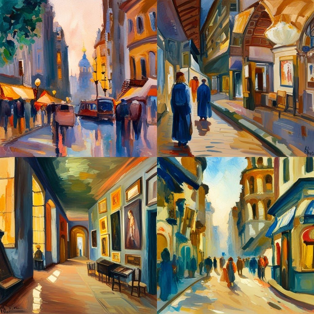 Impasto Gouache Masterpiece on Canvas