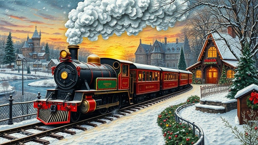 Christmas train village