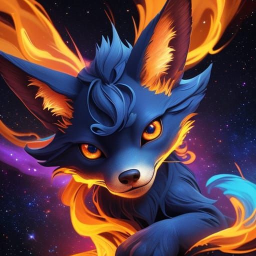 Fantasy Elemental Fire Fox
