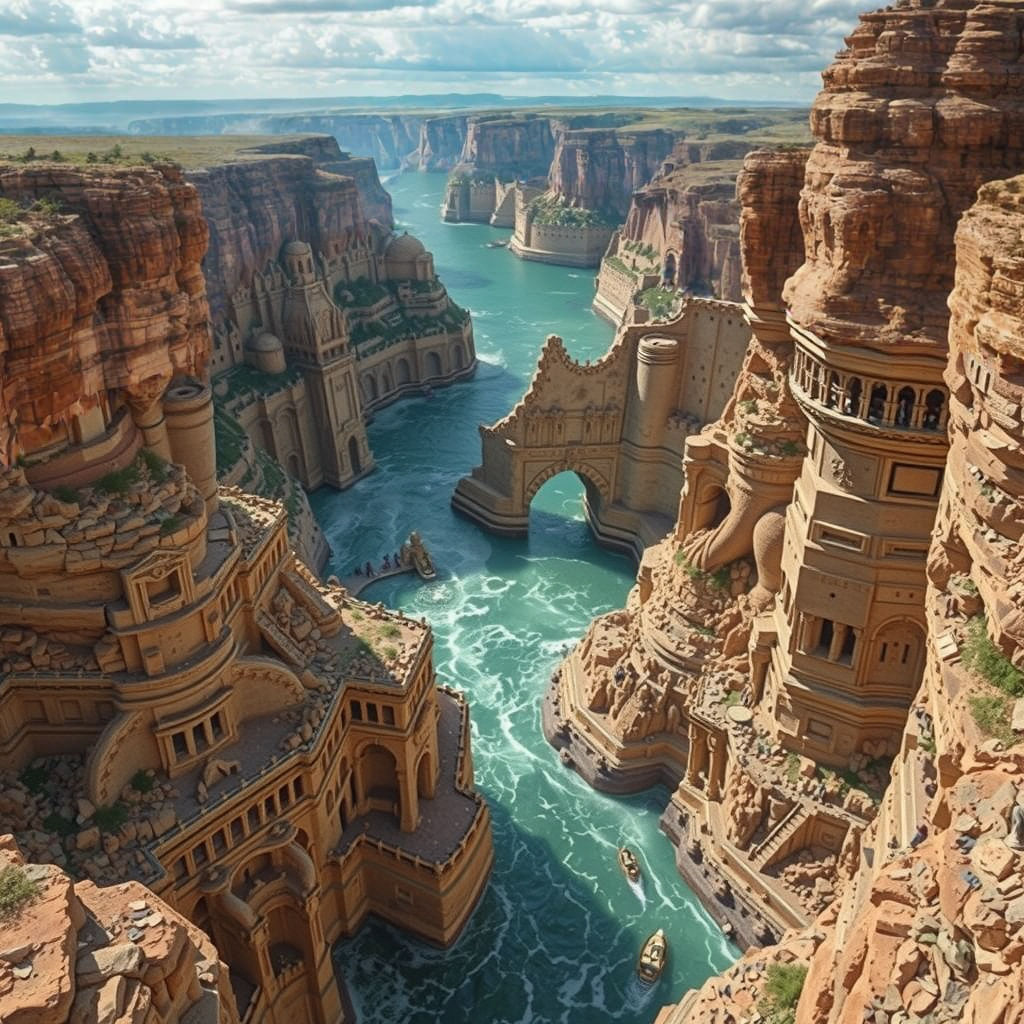 Grand Canyon Filled with Ocean Water