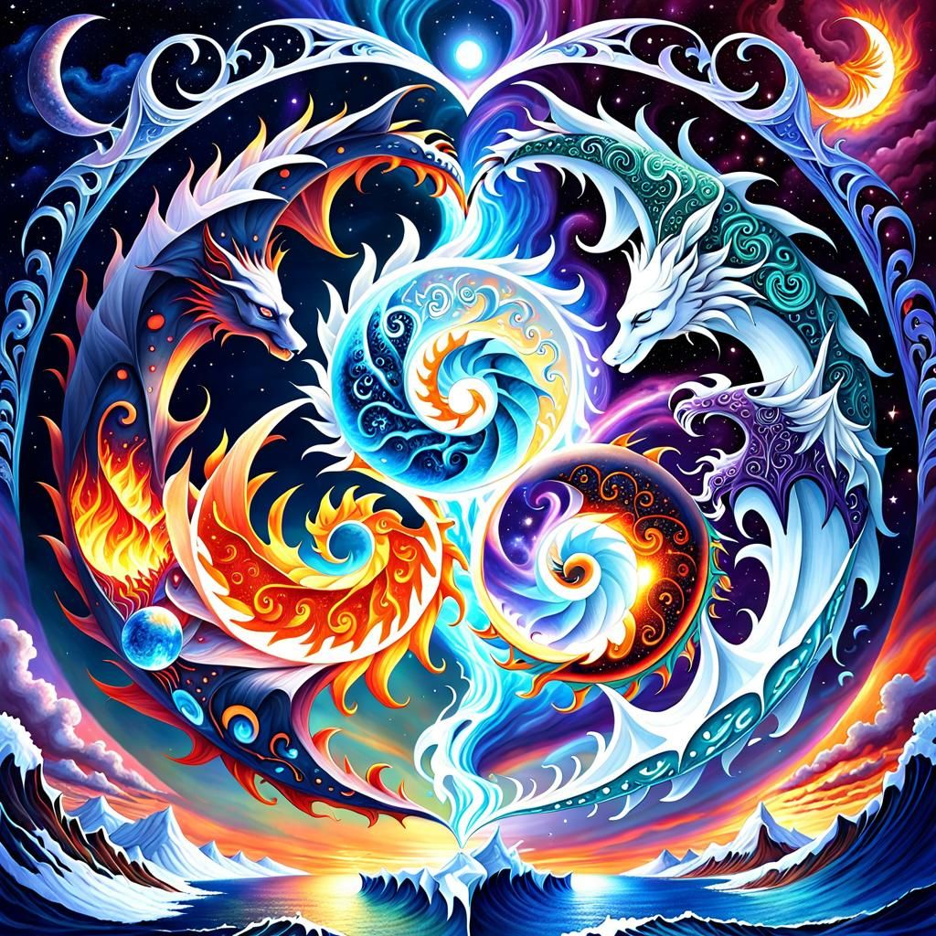 Fantasy Alchemy Lab in Klimt-Inspired Visionary Art