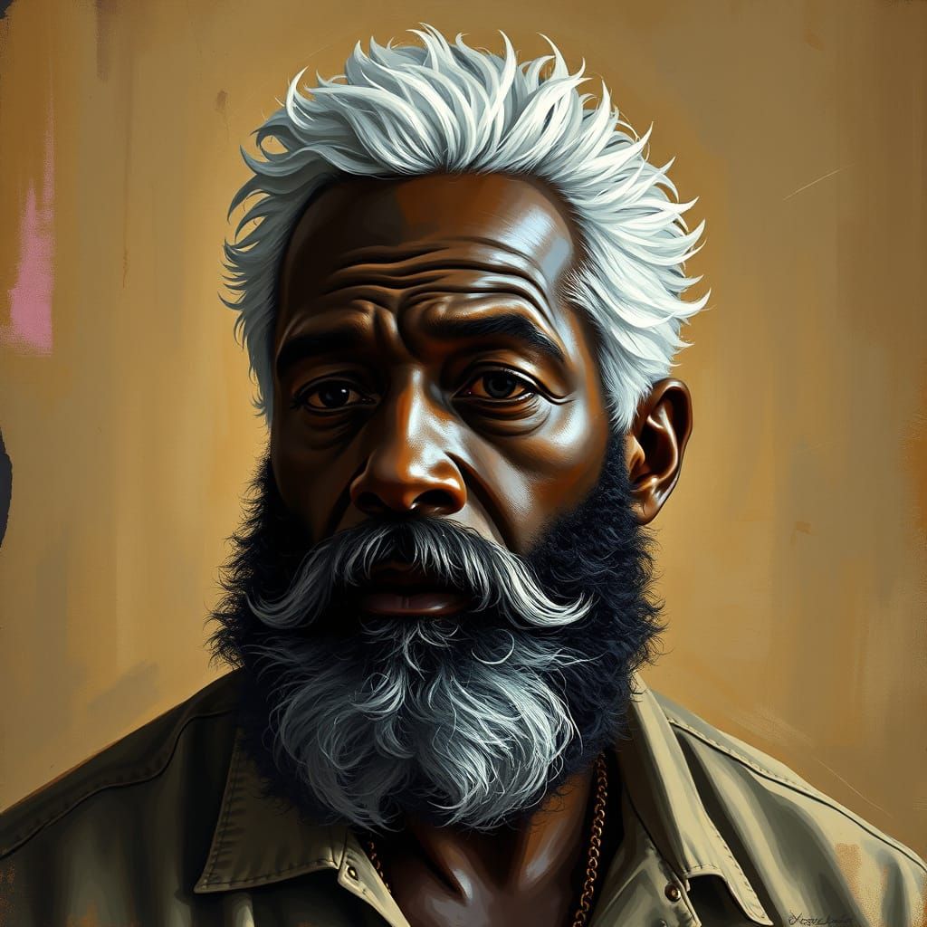 Portrait of a Man with White Hair and Beard