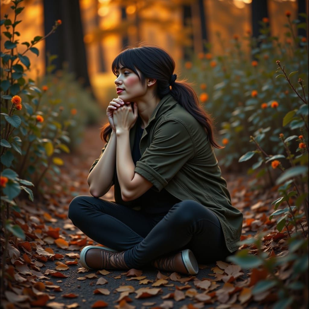 Cinematic Film Still with Dramatic Lighting and Film Grain