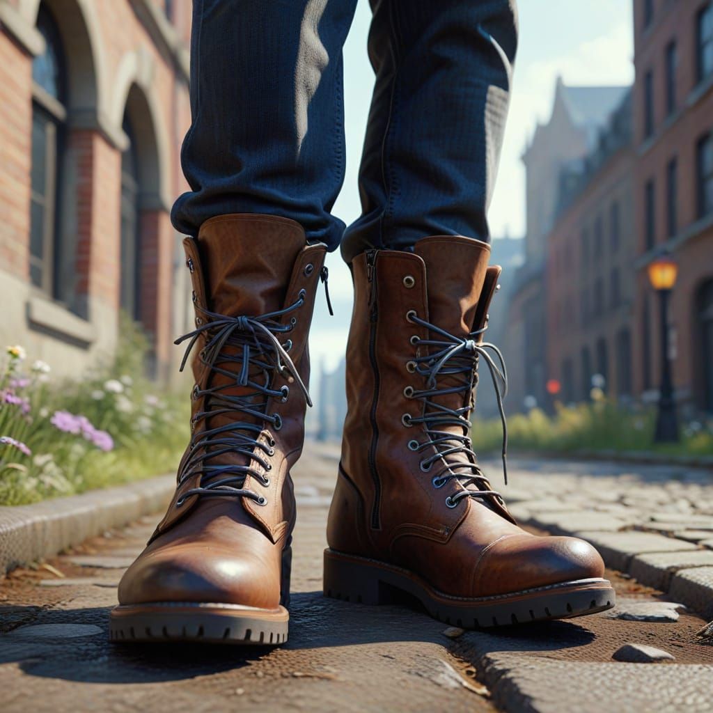 Hyperdetailed Boots in 8K Resolution