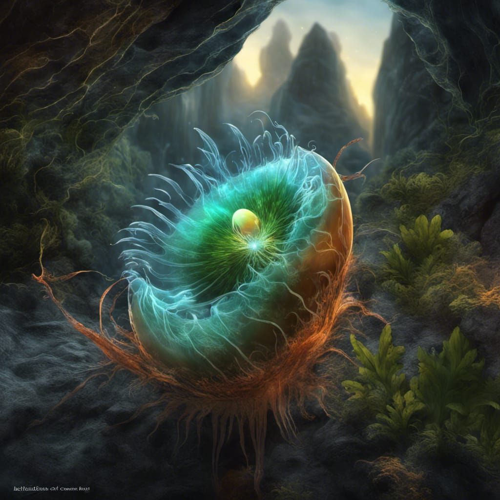 Alien Dragon Eggs in Crystalline Cave