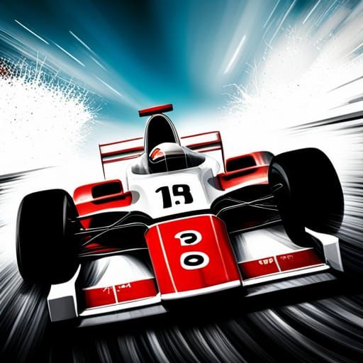 1970s Formula One Car Crash in Splash Art