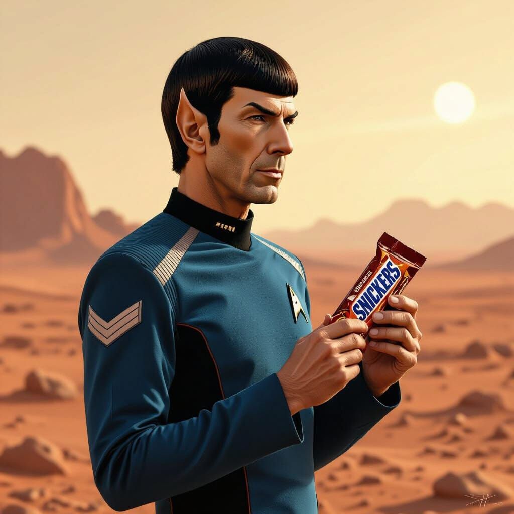 Mr. Spock on Mars: Sci-Fi Realism in Style of Syd Mead