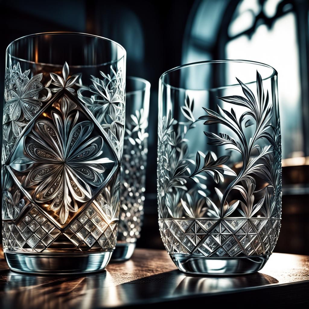 Hyperrealistic Glass with Intricate Details