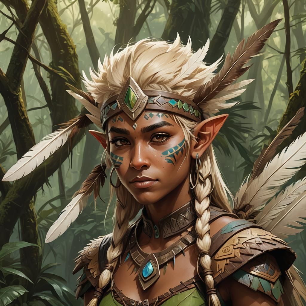 Elf with Feathers: Pathfinder-Inspired Jungle Ranger