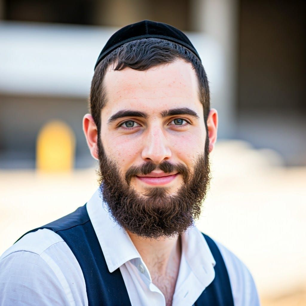 Charming Hasidic Man in Traditional Attire