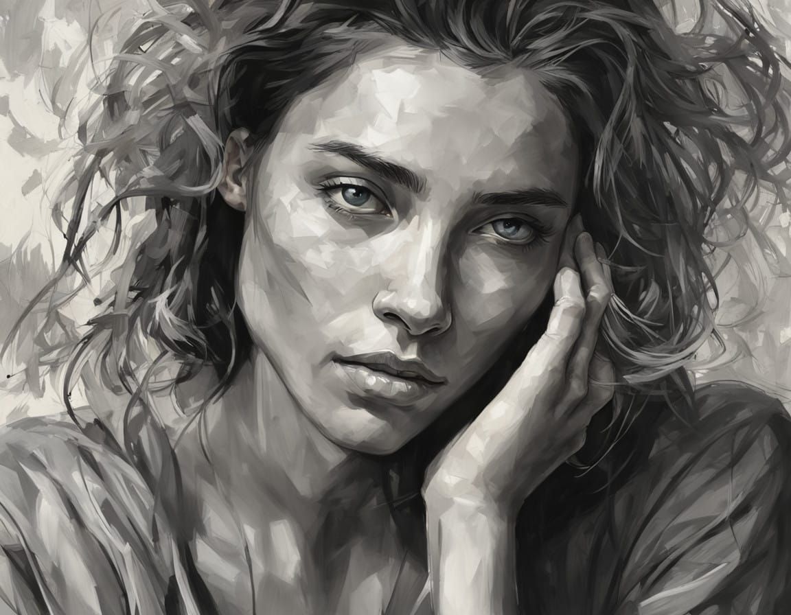 Hyper-Realistic Portrait of a Confident Young Woman