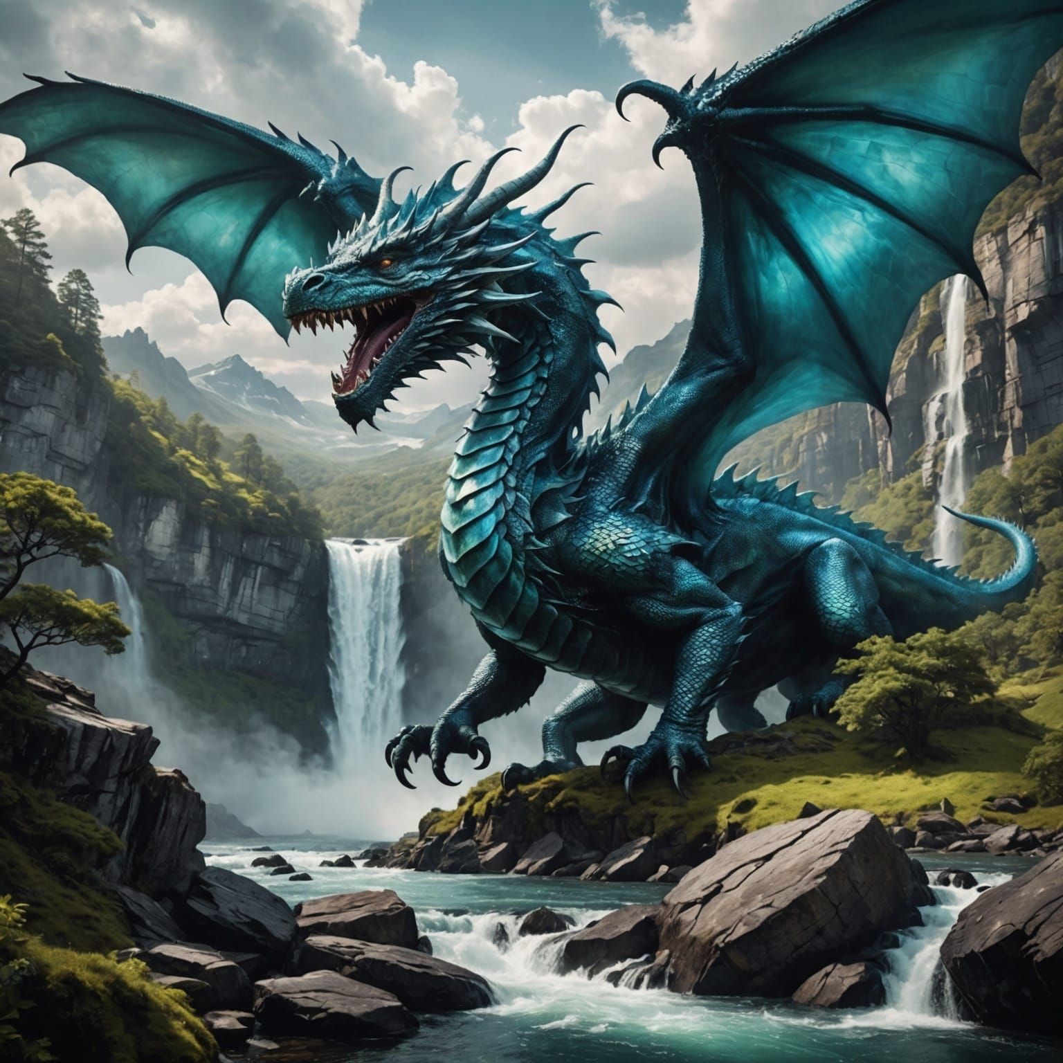 Hyper-realistic digital photo art featuring a mesmerizing po...