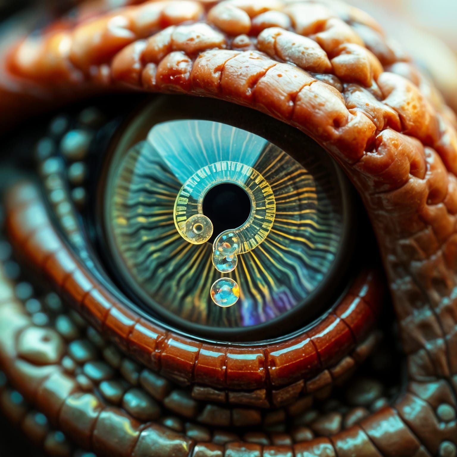 Macro Photograph of a Dragon's Eye