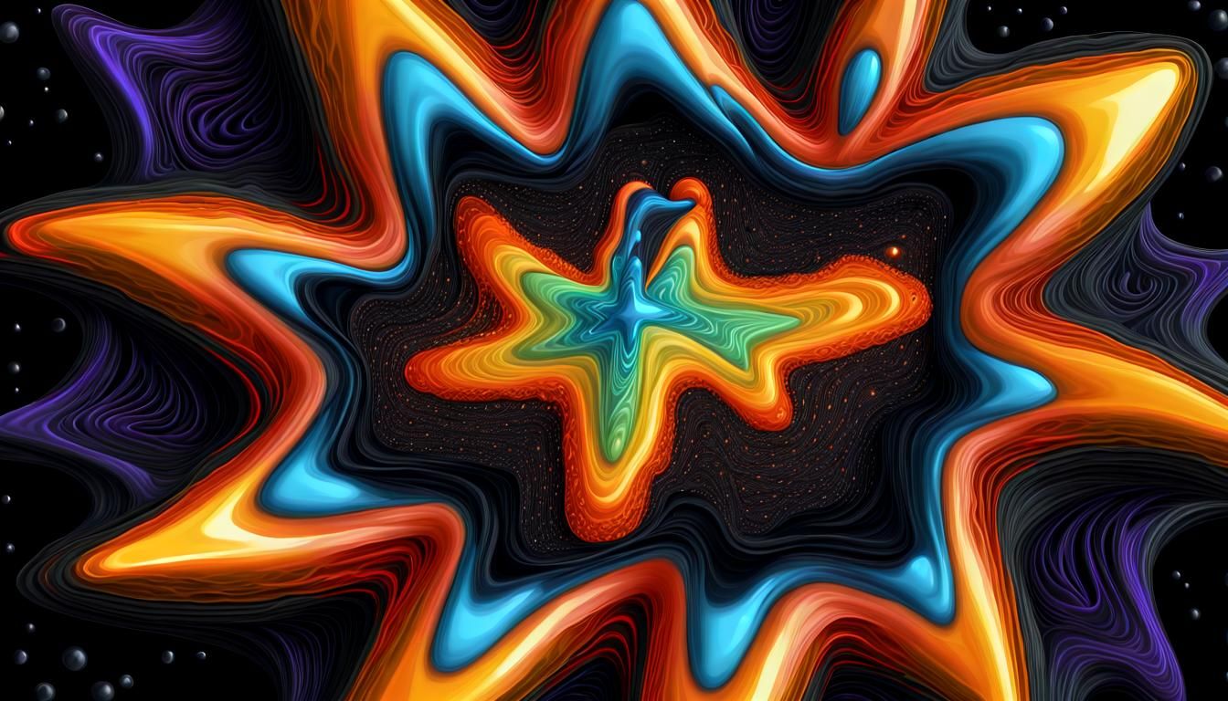 Electromagnetic Jelly Coils Surround Newborn Star: Impasto O...