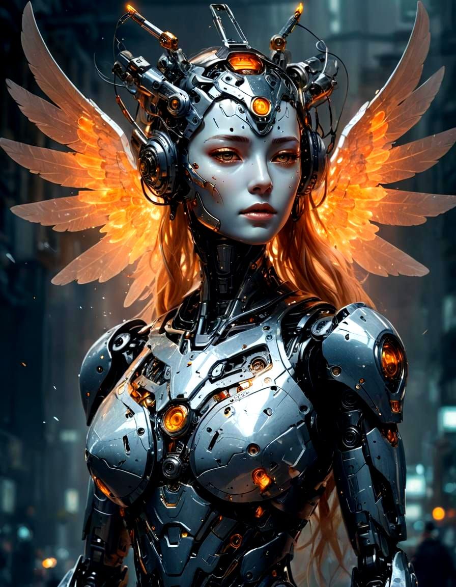 Futuristic Robot Angel