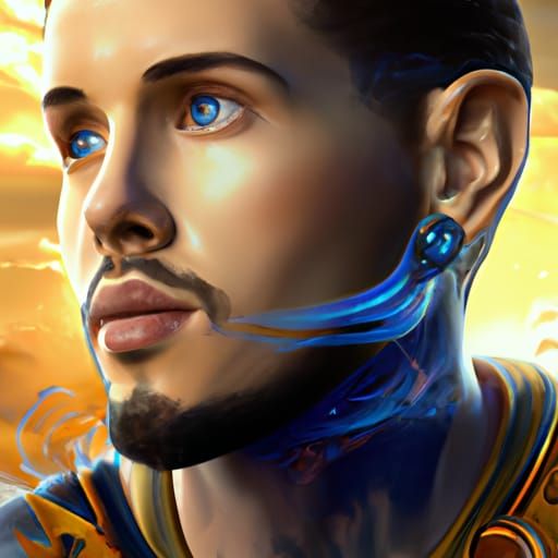 Stephen Curry Portrait in Artstation Style