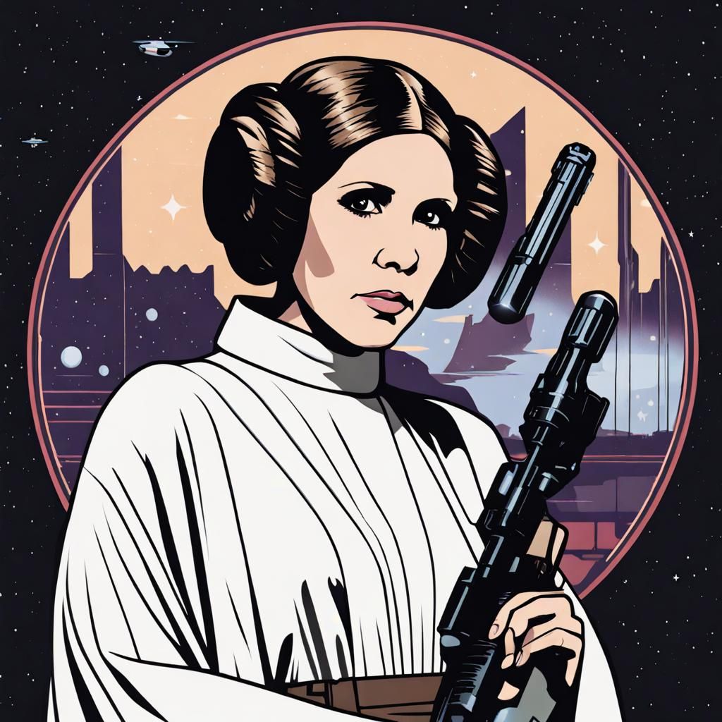 AI Generated Image of Princess Leia