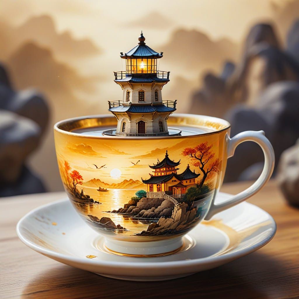 Lighthouse Teacup